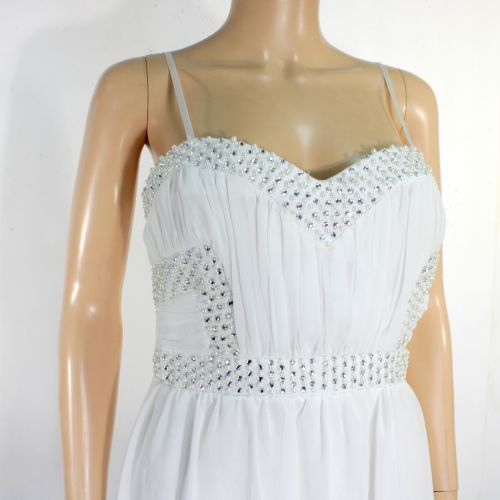 Robe De Soire Blanche Taille 46 - non renseign - Modalova
