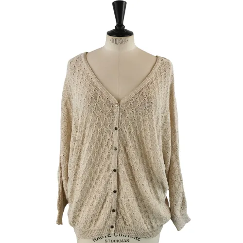 Cardigan tricot beige TM (estime) - Label Emmaus - Modalova