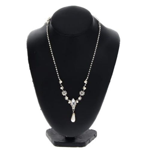 Collier argent  strass - femme - Label Emmaus - Modalova