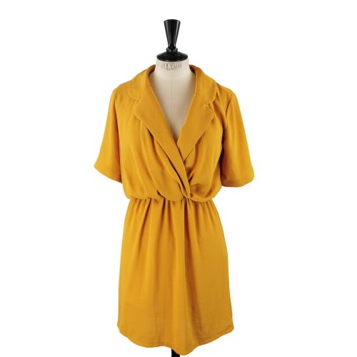 Robe portefeuille fluide – – Taille 34 (FR) – moutarde - Etam - Modalova