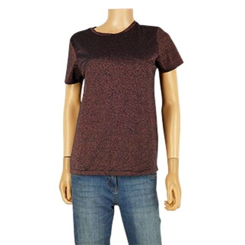 T-shirt avec fibres mtalliques roses - taille M - Zara - Modalova