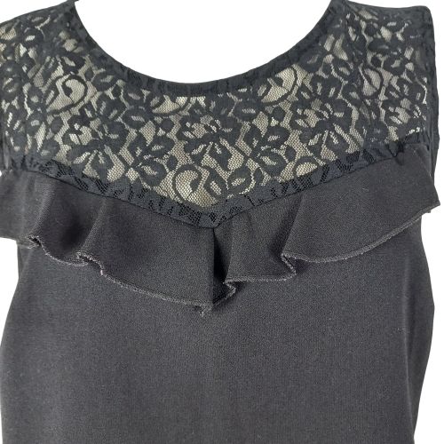 Robe Noire large bretelle col dentelle noire"cache-cache"T40 - Cache Cache - Modalova