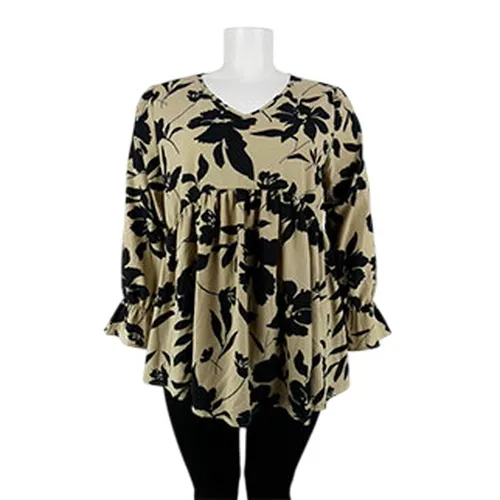 T-Shirt  imprims noirs - Taille XL - shein curve - Modalova