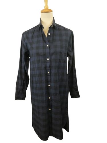 Robe chemise col tailleur  carreaux - Taille S - au printemps - Modalova