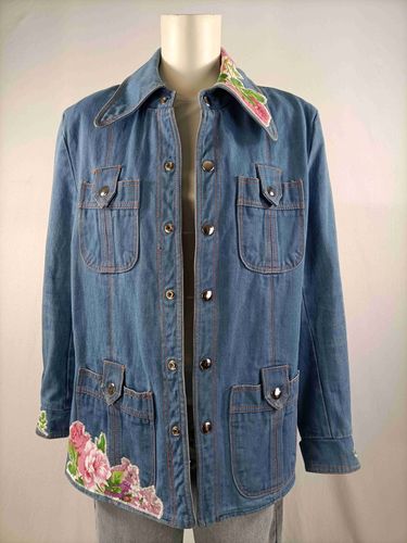 Veste en jean - - Taille 52 - amitié partage upcycling collection - Modalova