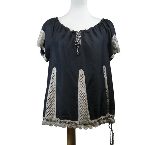 Top en soie manches courtes encolure bateau - Taille S - bcbgmaxazria - Modalova