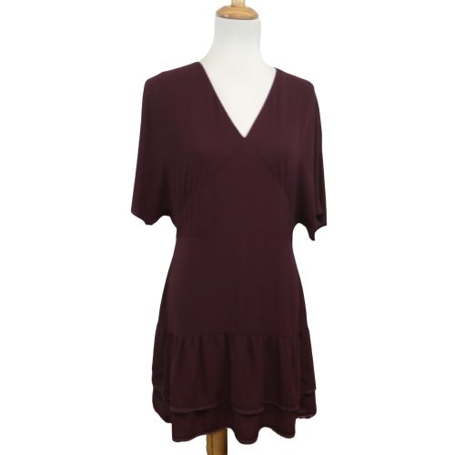 All Saints Robe Bordeaux - Taille 36 estim (note 38) - Label Emmaus - Modalova