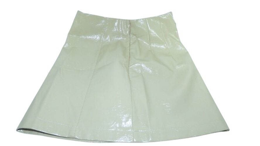 Jupe simili cuir beige - edited - Modalova