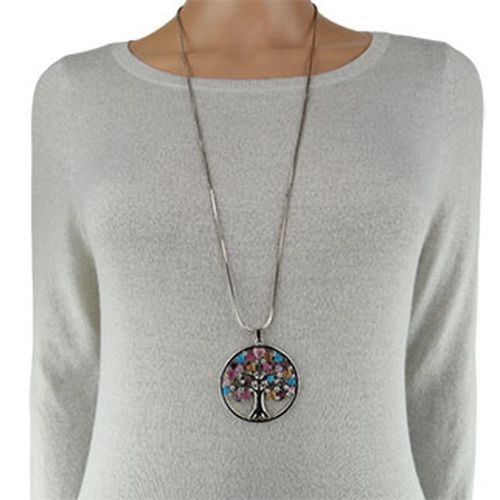 Collier sautoir avec pendentif arbre - Label Emmaus - Modalova