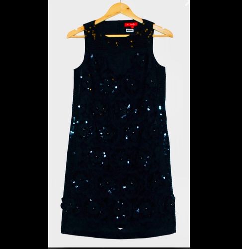 Robe - S - paillettes, dentelle fleurie, sans manche - derhy - Modalova