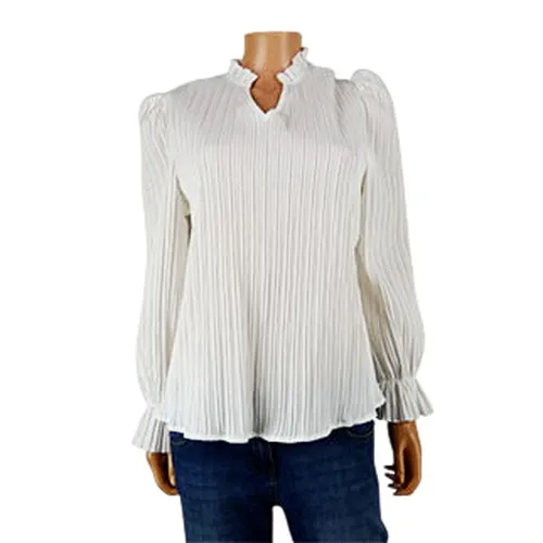 Blouse blanche plisse - Taille 36 - shein - Modalova