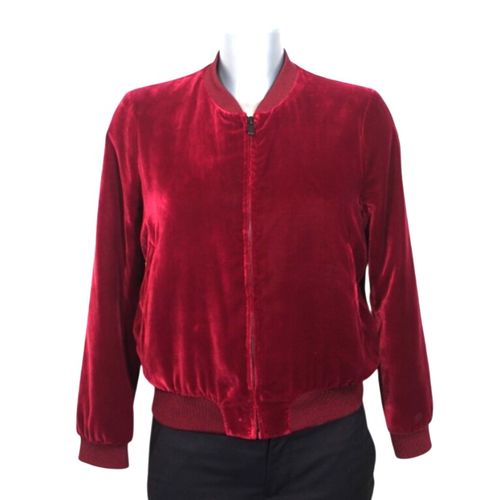 Veste velours - 34 - Style Vintage  Zippe en Velours Bordeaux - comptoir des cotonniers - Modalova