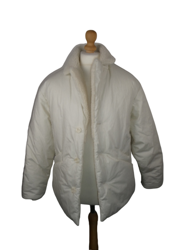 Manteau Blanc col moutmoute teddy bear style sherpa - Taille XL - claudie pierlot - Modalova