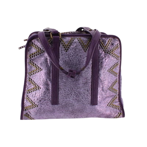 Sac  main et mauve imprim paillet - Taille 30x24 cm - Label Emmaus - Modalova