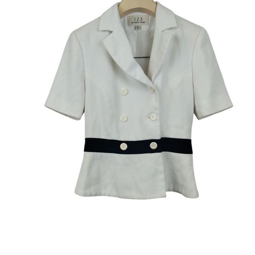 Veste blanche en bande noire - Taille 36 - 1.2.3 - Modalova
