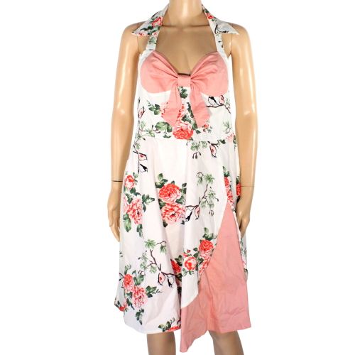 Robe Blanche & Fleurie Rose Fleurie Taille L - blue enchantress - Modalova