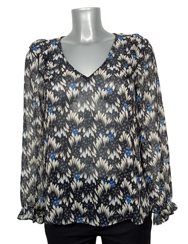 Blouse - 34- fluide, imprime, dcollet V - naf naf - Modalova