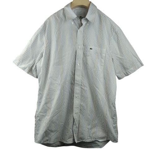 Chemise blanche  rayures 100% coton - Taille 42 - lacoste - Modalova