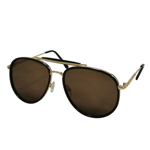 Paire de lunettes de soleil - dans son tui en velours - rsine noir et mtal dor - tom ford - Modalova