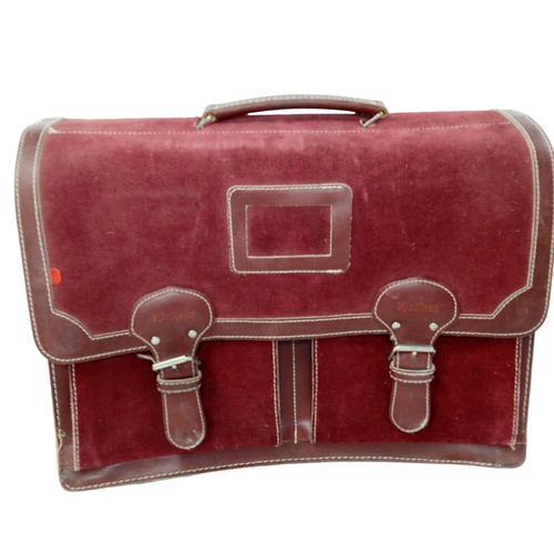 Cartable vintage en cuir et en daim - kickers - Modalova