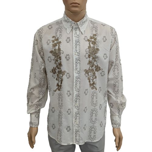 Chemise T XL broderies et imprim frises florales - carnet de vol - Modalova