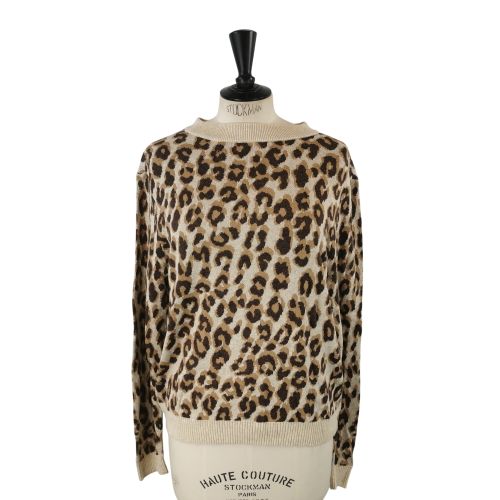 Pull en maille imprim gupard TS(estime) - Label Emmaus - Modalova
