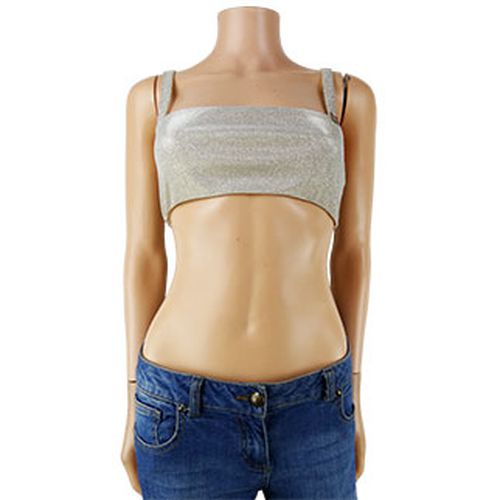 Crop top beige mtallis argent - Taille S - undiz - Modalova