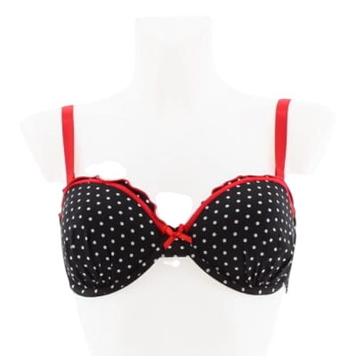 Soutien gorge imprim pois  bretelles rouge avec armatures - Taille 90D - cecilia classics - Modalova