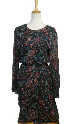 Robe Longue noir fleurs - 36 - IRO - Modalova