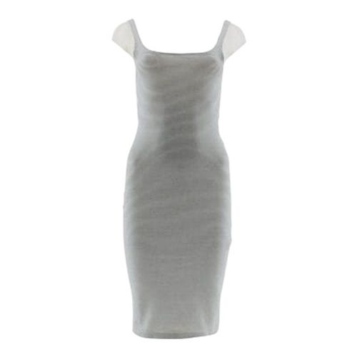Robe blanche  rayures - taille M - zara - Modalova
