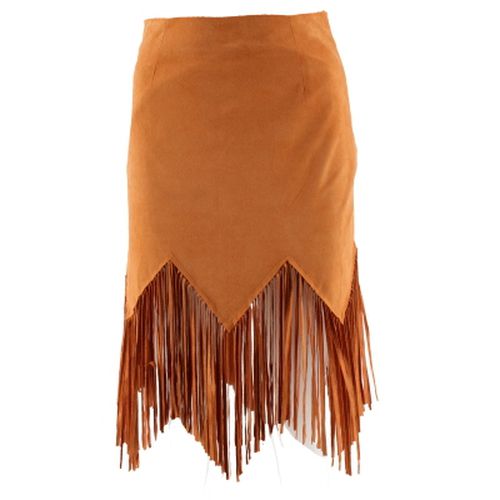 Jupe camel avec franges - Taille S - red queen - Modalova