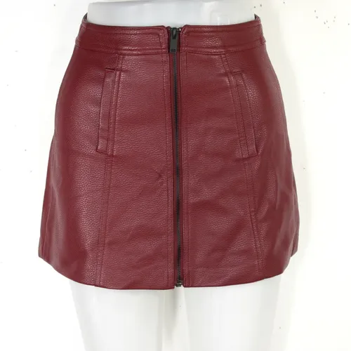 Mini Jupe Trapze Bordeaux Taille XS - bershka - Modalova