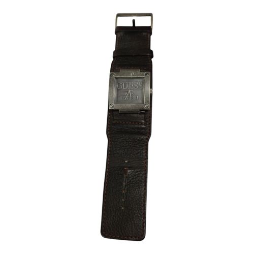 Montre homme "GUESS" - bracelet cuir vritable - Label Emmaus - Modalova