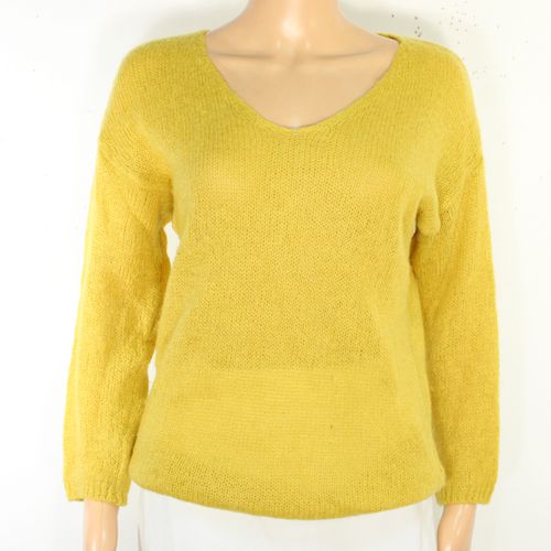 Pull Moutarde Taille Estime S /M - made in italy - Modalova