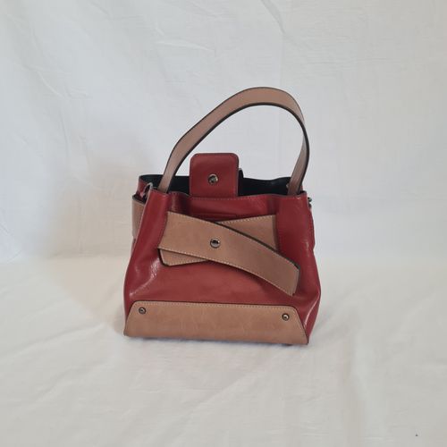 Sac  main cuir rouge - Label Emmaus - Modalova