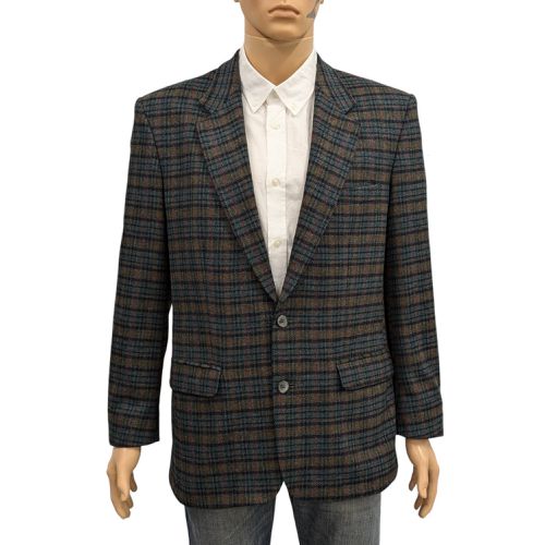 Veste tweed T52 en pure laine  carreaux Abraham Moon Vintage England - tissu abraham moon - Modalova