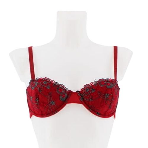 Soutien gorge bordeaux imprim fleurs avec armatures - Taille 95B - Label Emmaus - Modalova