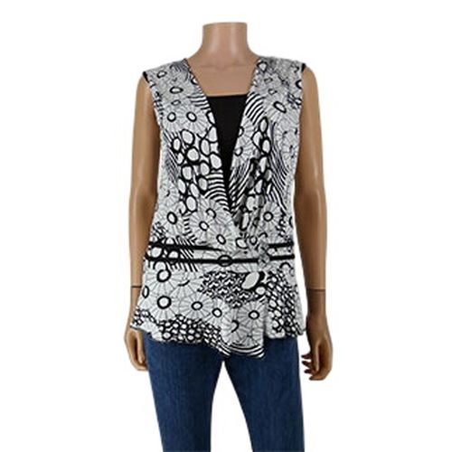 Blouse sans manches écrue imprimée abstrait - Taille 1 - Cache Cache - Modalova