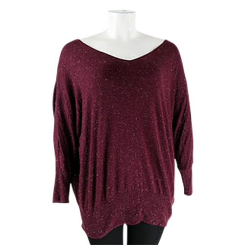 Pull lger bordeaux paillet- - Taille 54/56 - kiabi - Modalova