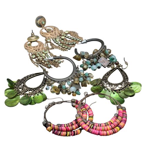 Lot de 4 paires de boucles d'oreille - Label Emmaus - Modalova