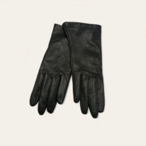 Gants fonc en agneau et soie - T 6,5 - galerie lafayette - Modalova