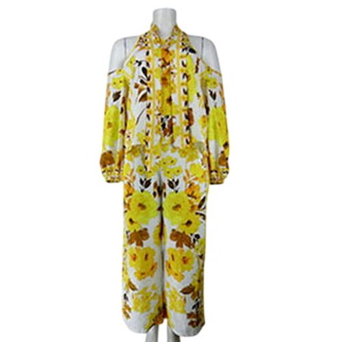 Ensemble et jaune imprim - Taille XL - shein curve - Modalova