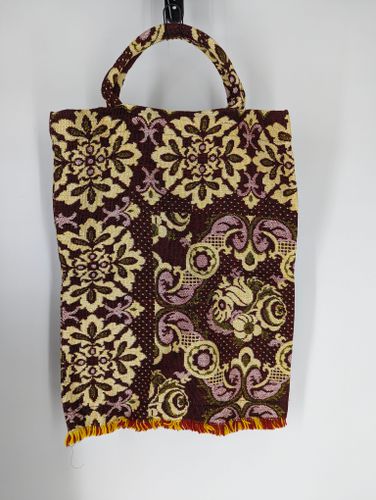 Sac en toile inspiration tapisserie, poignes rigides - Label Emmaus - Modalova