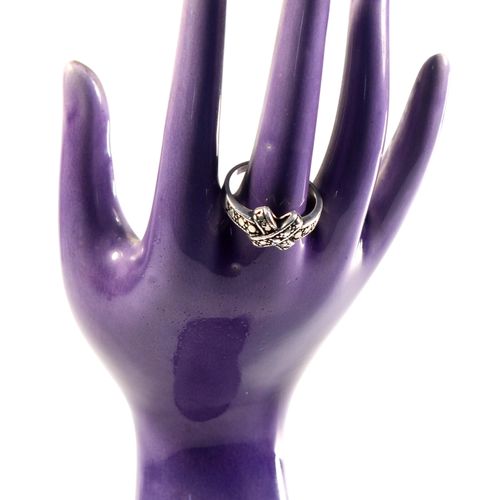 Bague argent forme X - Label Emmaus - Modalova