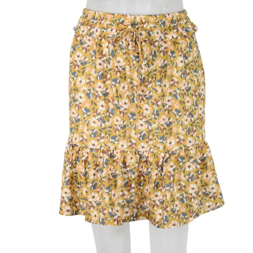 Jupe Moutarde Fleurie Taille 42 - promod - Modalova