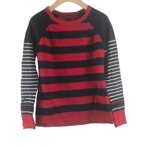 Pull raye rouge et bleu marine - T3 - terre de marins - Modalova