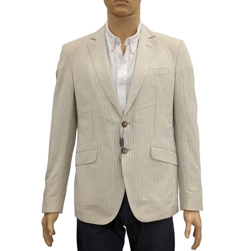 Veste costume neuve T 50 ital. = T 46 en lin mlang  rayures fines - jamgot & co - Modalova