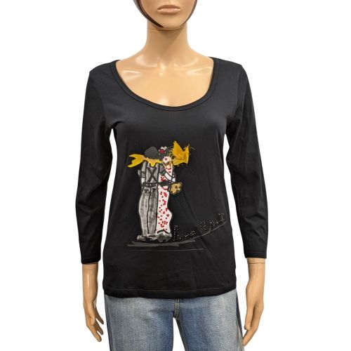 Tee shirt T M en coton Motif silhouettes mode et strass - sonia rykiel - Modalova