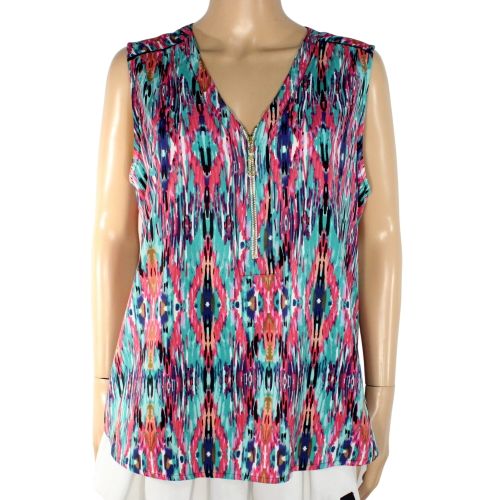 T-Shirt Turquoise & Rose Taille 46 - c'est beau la vie ! - Modalova