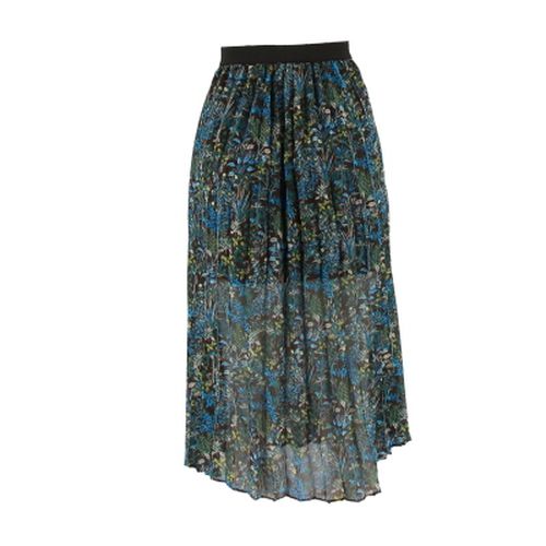 Jupe noire motif floral vert et bleu-- - Taille S - cache cache - Modalova